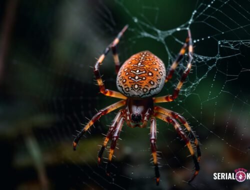 Spider crawling on a surface