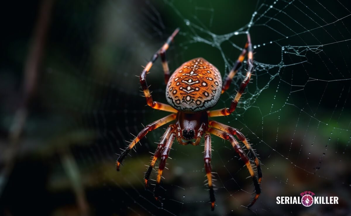 Spider crawling on a surface